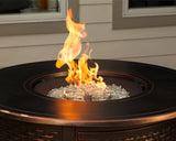 Florence 44" Round Woven Aluminum Convertible Gas Fire Pit Table - Fire Sense/Balkene Home