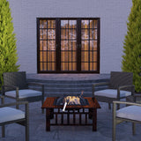 Foxdale Square Wood-Burning Fire Pit Fire Sense