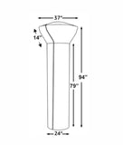 Full-Length Outdoor Vinyl Cover for Fire Sense LPG Patio Heaters with 31-33" Round Reflectors Fire Sense