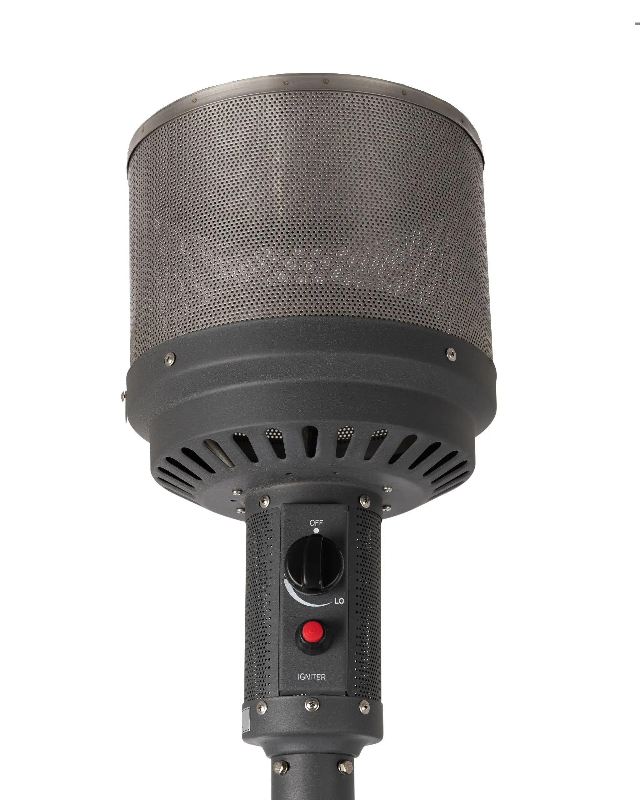 Gray commercial patio heater head assembly | Fire Sense