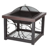 Hammer Tone Bronze Finish Cocktail Table Fire Pit - Fire Sense/Balkene Home