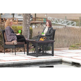 Hammer Tone Bronze Finish Cocktail Table Fire Pit - Fire Sense/Balkene Home