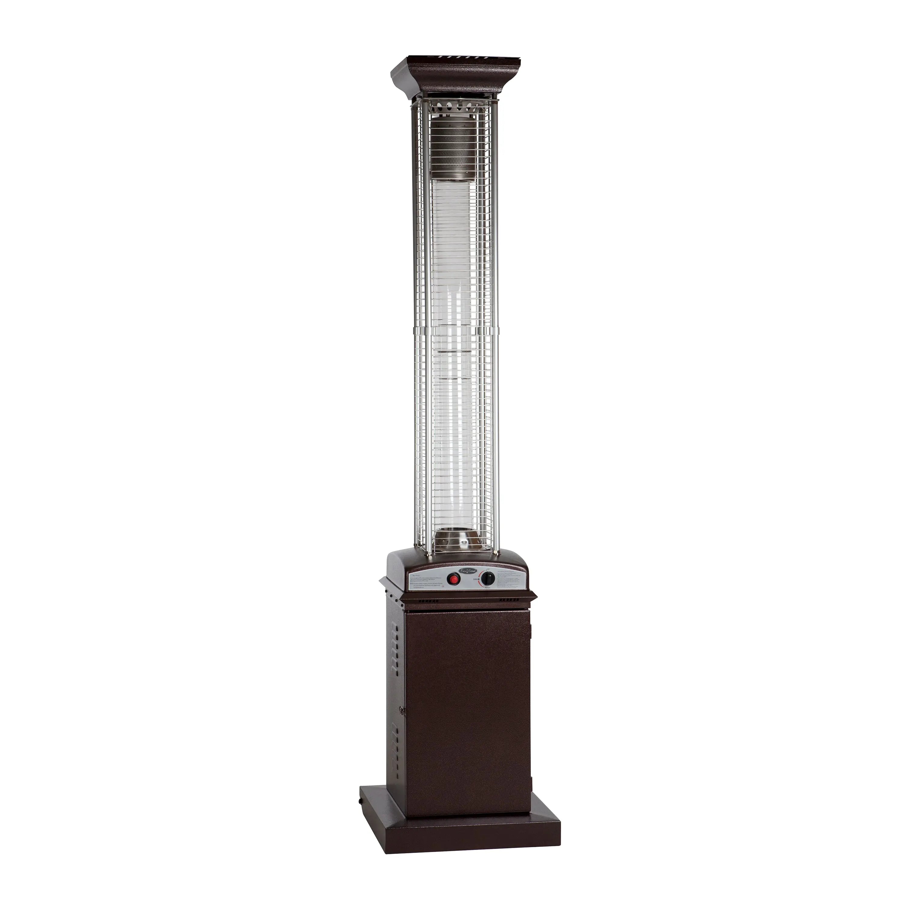 fire sense umbrella halogen patio heater 60404 Hammered Bronze Finish Square Flame Patio Heater