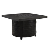 Henley 40" Round Aluminum Basketweave Convertible Gas Fire Pit Table Fire Sense