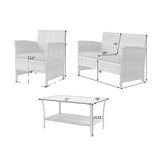 Jareth Wicker Patio Set in Gray Balkene Home