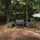 Jareth Wicker Patio Set in Gray Balkene Home