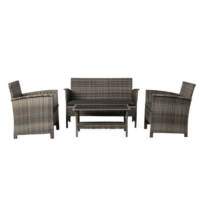 Jareth Wicker Patio Set in Gray - Fire Sense/Balkene Home