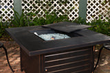 Langhorne 40" Square Woodgrain Aluminum Convertible Gas Fire Pit Table - Fire Sense/Balkene Home