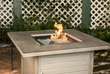 Langhorne 40" Square Woodgrain Aluminum Convertible Gas Fire Pit Table in Barnwood - Fire Sense/Balkene Home