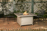 Langhorne 40" Square Woodgrain Aluminum Convertible Gas Fire Pit Table in Barnwood - Fire Sense/Balkene Home