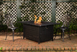 Longmont 48" Rectangular Aluminum Convertible Gas Fire Pit Table - Fire Sense/Balkene Home