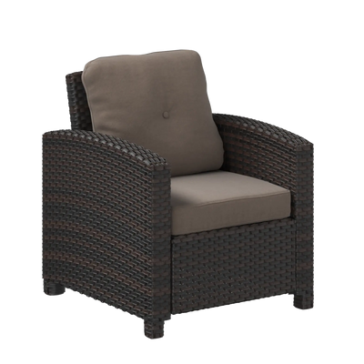 Miles Club Chair in Mocha Wicker - Fire Sense/Balkene Home