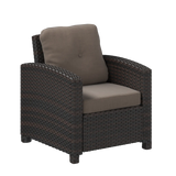 Miles Club Chair in Mocha Wicker - Fire Sense/Balkene Home