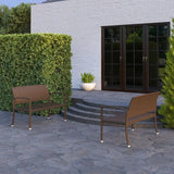 Miles Patio Bench in Mocha Wicker - Fire Sense/Balkene Home