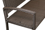 Miles Patio Bench in Mocha Wicker - Fire Sense/Balkene Home