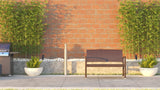 Miles Patio Bench in Mocha Wicker - Fire Sense/Balkene Home