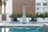 Modern Pyramid Flame Patio Heater, Platinum Fire Sense