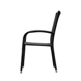 Morgan Outdoor Wicker Stacking Chairs - Black - Set of 4 Balkene Home