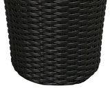 Noah Round Wicker Planter 2-piece Set in Black Balkene Home