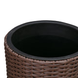 Noah Round Wicker Planter 2-piece Set in Mocha Balkene Home