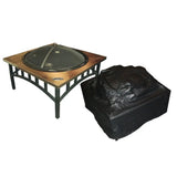 Outdoor Vinyl Cover for Fire Sense Square Fire Pits - Fire Sense/Balkene Home