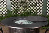 Perissa 44" Round Basketweave Aluminum Convertible Gas Fire Pit Table - Fire Sense/Balkene Home