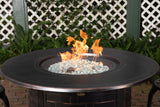 Perissa 44" Round Basketweave Aluminum Convertible Gas Fire Pit Table - Fire Sense/Balkene Home