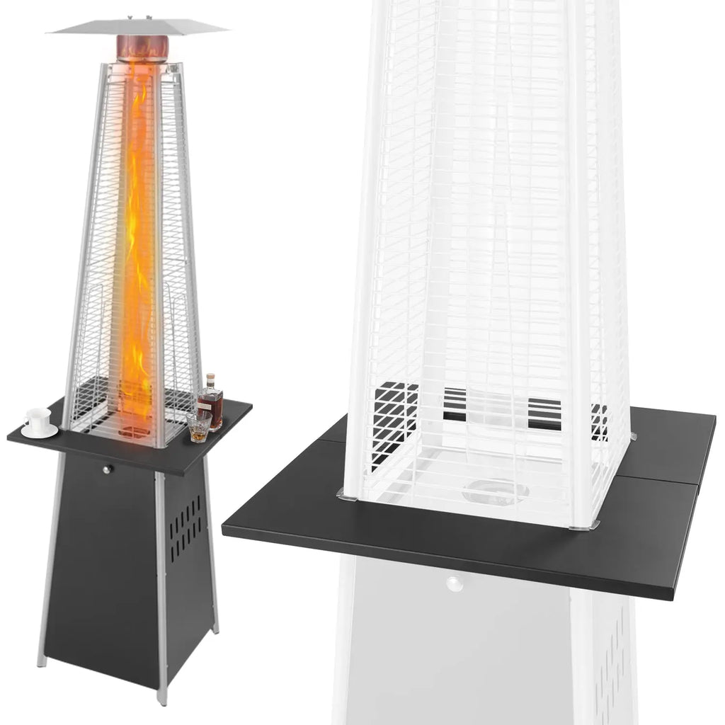 Pyramid Flame Patio Heater Accessory Table - Black Fire Sense