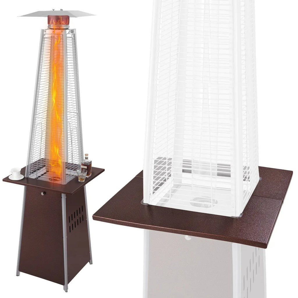 Pyramid Flame Patio Heater Accessory Table - Hammered Tone Bronze Fire Sense