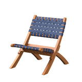 Sava Indoor-Outdoor Folding Chair in Navy Blue Webbing - Fire Sense/Balkene Home