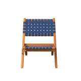 Sava Indoor-Outdoor Folding Chair in Navy Blue Webbing - Fire Sense/Balkene Home