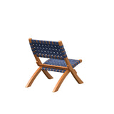 Sava Indoor-Outdoor Folding Chair in Navy Blue Webbing - Fire Sense/Balkene Home