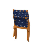 Sava Indoor-Outdoor Folding Chair in Navy Blue Webbing - Fire Sense/Balkene Home