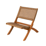 Sava Indoor-Outdoor Folding Chair in Tan Wicker Balkene Home