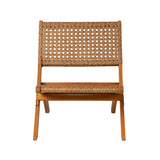 Sava Indoor-Outdoor Folding Chair in Tan Wicker Balkene Home