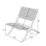 Sava Indoor-Outdoor Folding Chair in Warm Gray Webbing - Fire Sense/Balkene Home