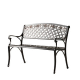 Scarlet Cast Aluminum Patio Bench - Fire Sense/Balkene Home