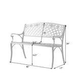 Scarlet Cast Aluminum Patio Bench - Fire Sense/Balkene Home