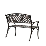 Scarlet Cast Aluminum Patio Bench - Fire Sense/Balkene Home