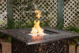 Sedona 42" Square Filigree Aluminum Convertible Gas Fire Pit Table - Fire Sense/Balkene Home