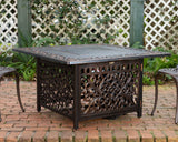 Sedona 42" Square Filigree Aluminum Convertible Gas Fire Pit Table - Fire Sense/Balkene Home