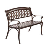 Simone Cast-Aluminum Patio Bench - Fire Sense/Balkene Home