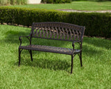 Simone Cast-Aluminum Patio Bench - Fire Sense/Balkene Home