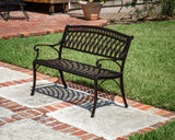 Simone Cast-Aluminum Patio Bench - Fire Sense/Balkene Home