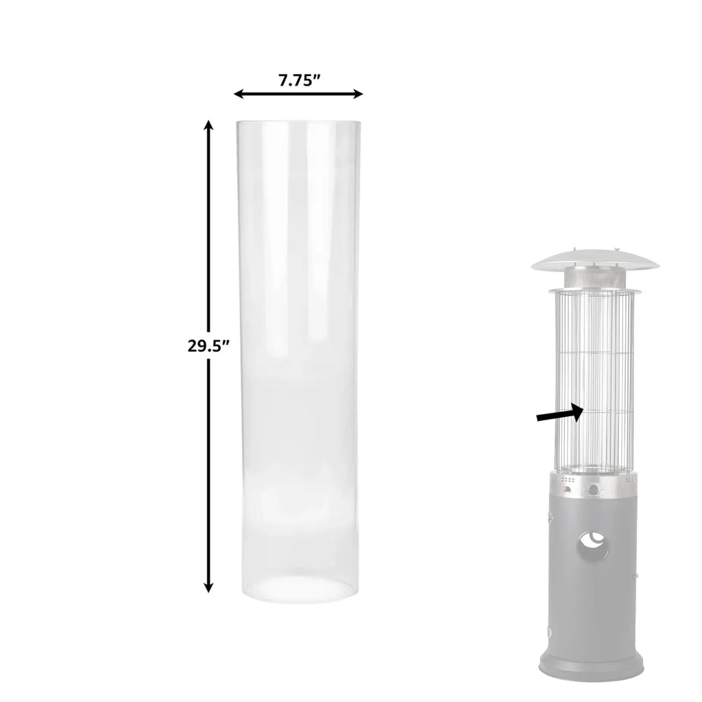Spiral Flame Heater Replacement Glass Tube Fire Sense