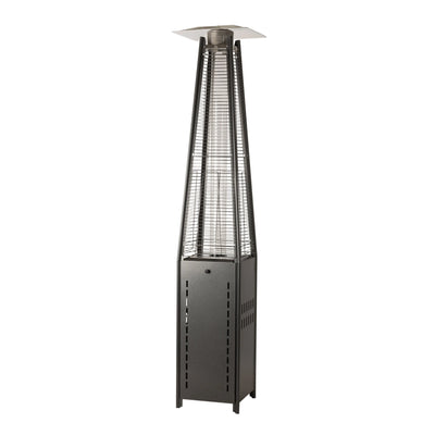 Square Pyramid Flame Patio Heater in Hammered Platinum Fire Sense