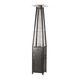 Square Pyramid Flame Patio Heater in Hammered Platinum Fire Sense