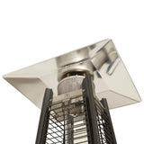 Square Pyramid Flame Patio Heater in Hammered Platinum Fire Sense