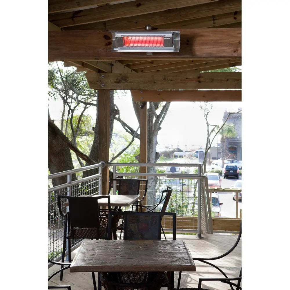 fire sense umbrella infrared patio heater Fire Sense Stainless Steel Wall Mounted Infrared Patio Heater