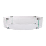 Tempered Glass Wind Guard for Round & Oval Gas Fire Pits - Fire Sense/Balkene Home